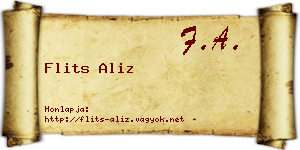 Flits Aliz névjegykártya